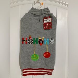 NWT Dog Christmas Sweater HoHoHo Jingle Bell Sz Large